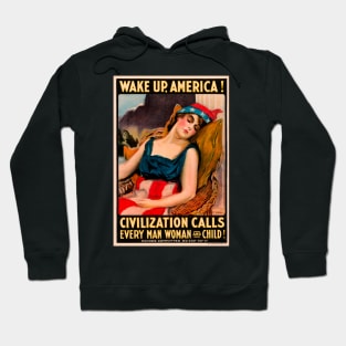 Restored WWI Propaganda Poster Print from the USA Hoodie